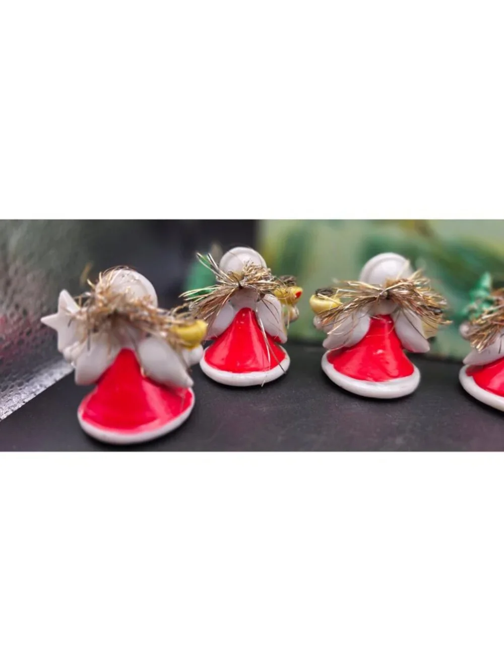 Rare Vintage 1950s Miniature Japanese Angel Candle Holders Orig Woolworth Box